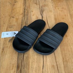 Adidas Adilette Comfort Slides, Black, 7